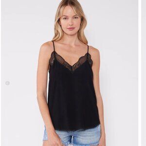 Lovestitch NWT Deja vu lace camisole linen blend black racer back size M